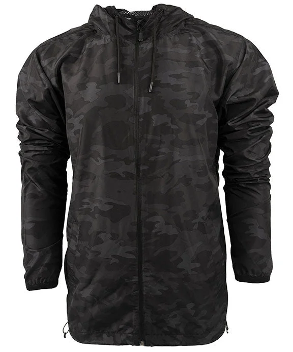 B9754 - Burnside Lightweight Windbreaker | Black Camo