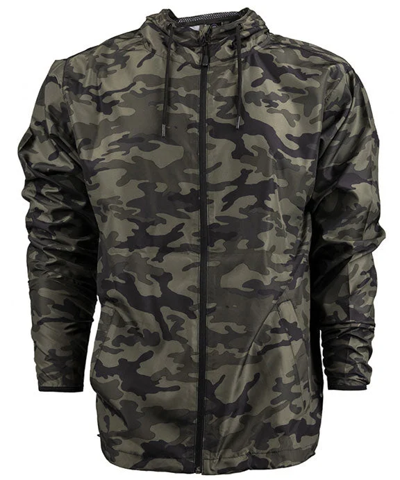 B9754 - Burnside Lightweight Windbreaker | Green Camo