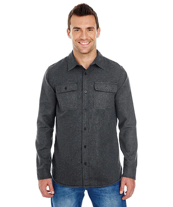 BU8200 - Burnside Mens Solid Flannel Shirt | Charcoal